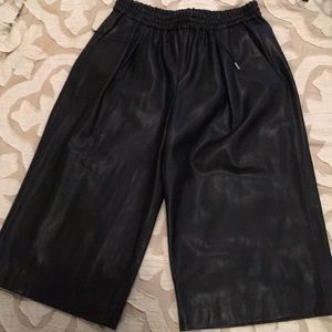 Zara Brand Faux Leather Culottes